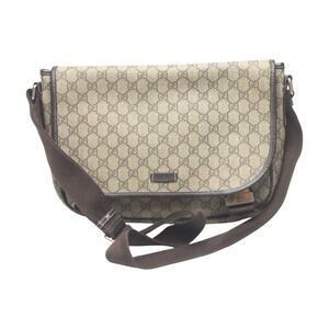 Gucci GG Plus/GG Supreme Shoulder Bag 201732 Brown